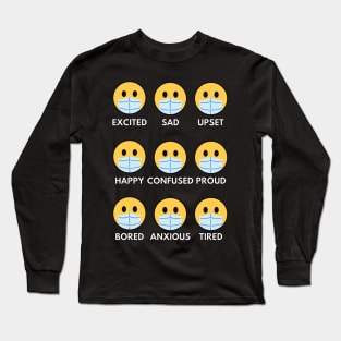 Face Mask Moods Long Sleeve T-Shirt